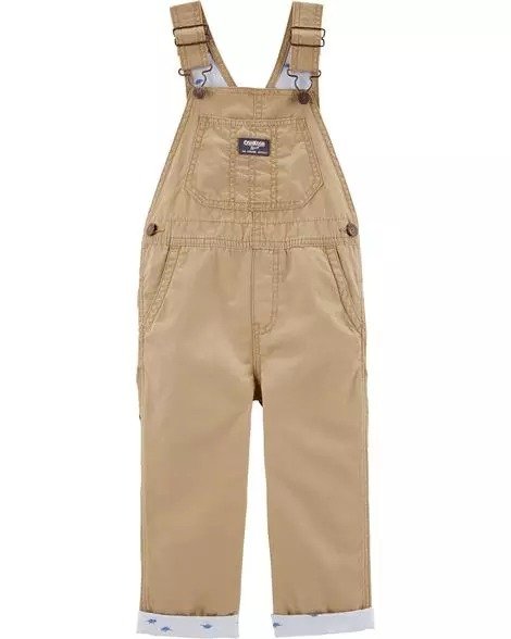 Dinosaur Lined Canvas Overalls