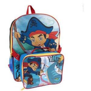 Disney Jake and the Neverland Pirates 16" Backpack and Lunch Bag