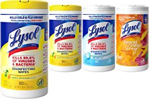 Lysol Disinfectant Wipes Bundle, Multi-Surface Antibacterial Cleaning Wipes