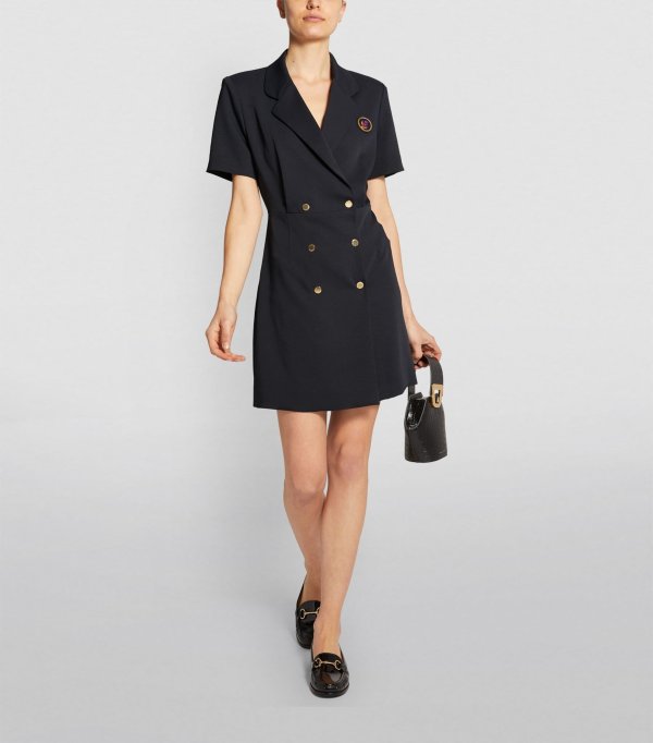 Double-Breasted Tailored Mini Dress | Harrods US
