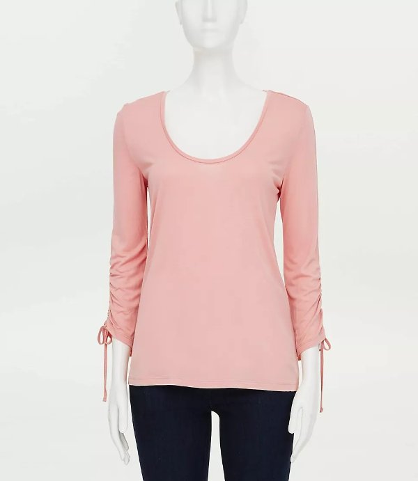 Ruched Sleeve Top