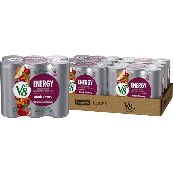 Black Cherry Energy Drink 8 FL OZ Can (Pack of 24)