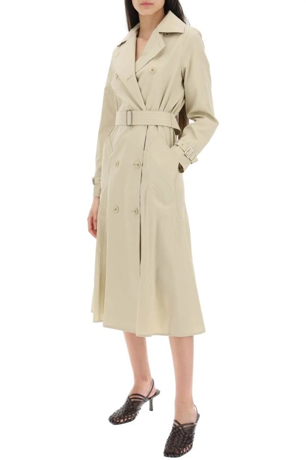 ‘fronda' double-breasted cotton trench coat