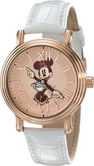 Women's W001857 Minnie Mouse Analog Display Analog Quartz White Watch