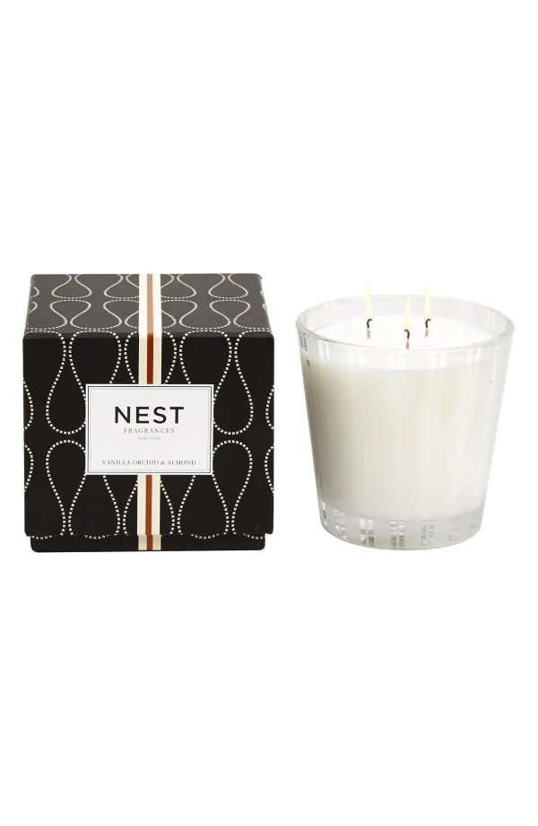 Fragrances Vanilla Orchid & Almond 3-Wick Candle