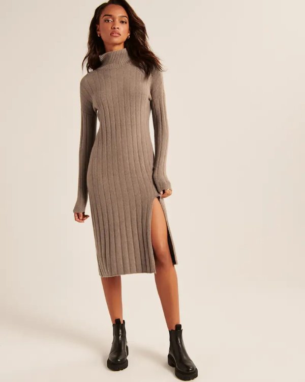 Women's Easy-Fitting Midi Sweater Dress | Women's Dresses & Jumpsuits | Abercrombie.com