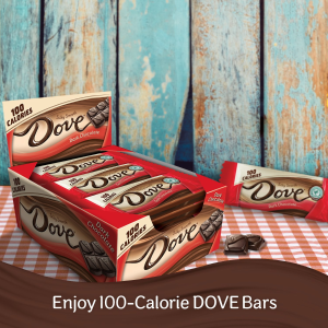 DOVE 100 Calories Dark Chocolate Candy Bar 0.65oz. 18-Count Box