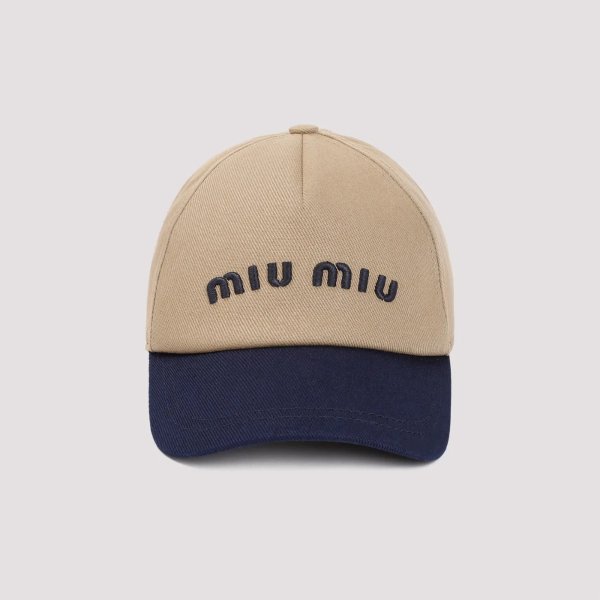 Miu Miu Cotton Hat 5HC179.2CQ1-F0LMV KAKI ROYAL | IlDuomo