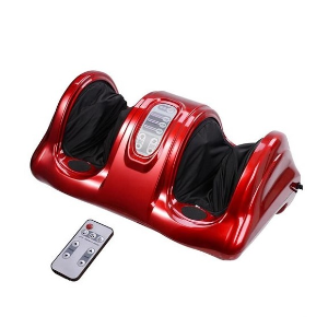 KNEADING AND ROLLING FOOT MASSAGER W/ REMOTE - RED