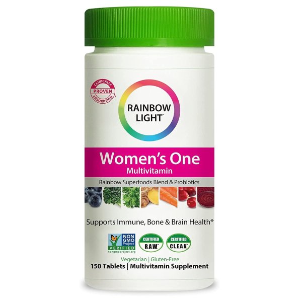 Women’s One Non-GMO Project Verified Multivitamin Plus Superfoods & Probiotics - 150 Tablets