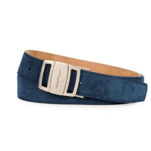 Salvatore Ferragamo	 Sardegna Adjustable Belt, Blue @ Neiman Marcus