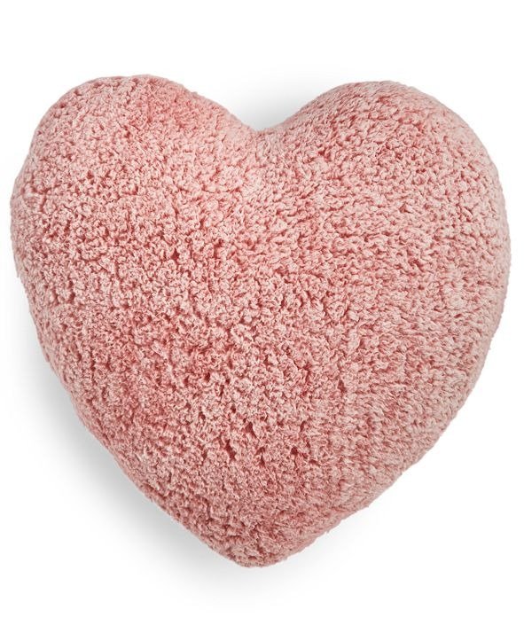 Sherpa Heart Decorative Pillow, Created for Macy's