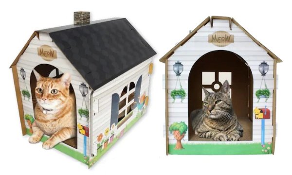 ASPCA Scratch and Play Cat House with Bonus Catnip