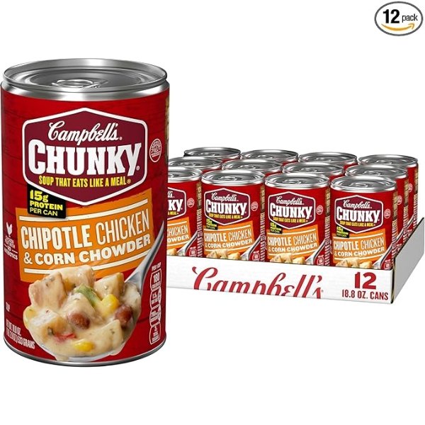 Chipotle Chicken & Corn Chowder, 18.8 oz. Can (Pack of 12)