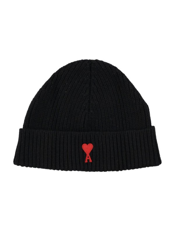 Parisde Coeur Logo Embroidered Ribbed-Knit Beanie