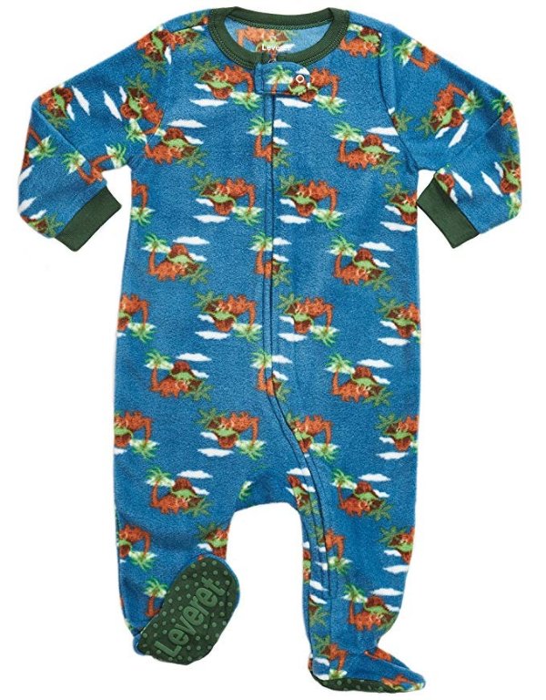 Leveret Fleece Baby Boys Footed Pajamas Sleeper Kids & Toddler Pajamas (3 Months-5 Toddler)