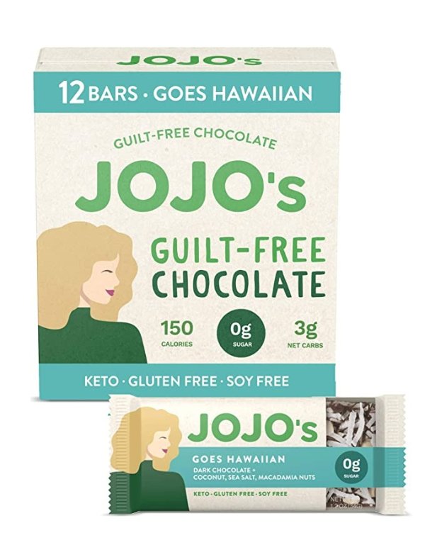Jojo's 夏威夷风味黑巧克力 1.2oz 12条
