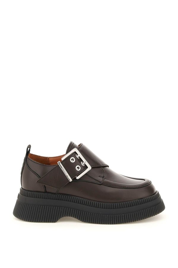 creeper sole leather shoes