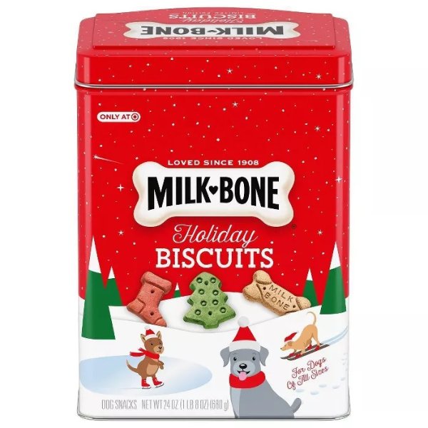 Holiday Tin with Original Dog Biscuits - 24oz