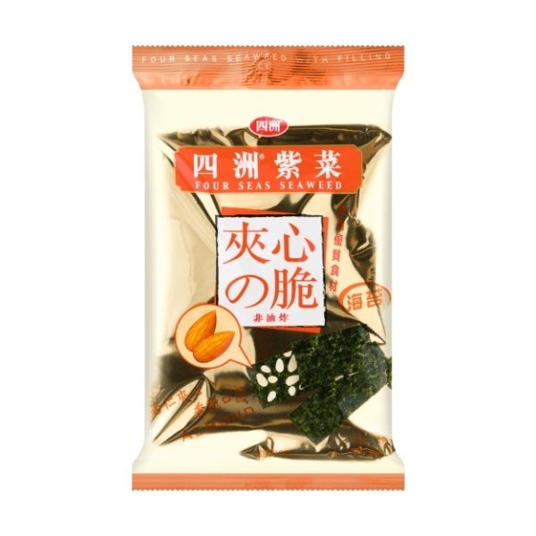 四洲 非油炸 杏仁夹心紫菜 15g