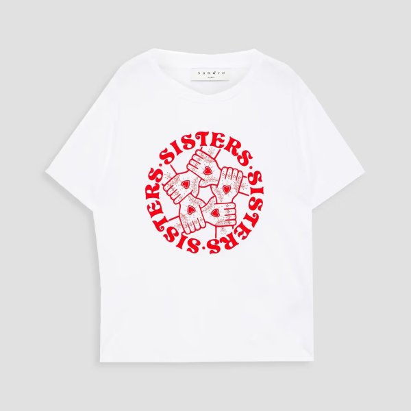 Link printed cotton-jersey T-shirt