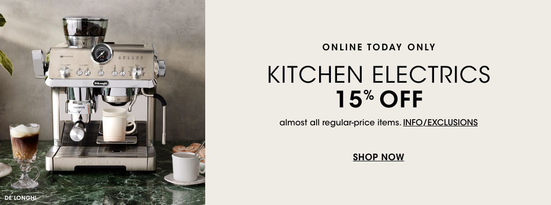 Today only! 15% off kitchen electrics