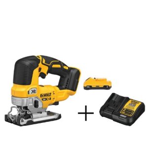 DEWALT 20-Volt MAX Lithium-Ion Brushless Cordless Jigsaw With Free Battery Pack 3.0 Ah and Charger @ The Home Depot