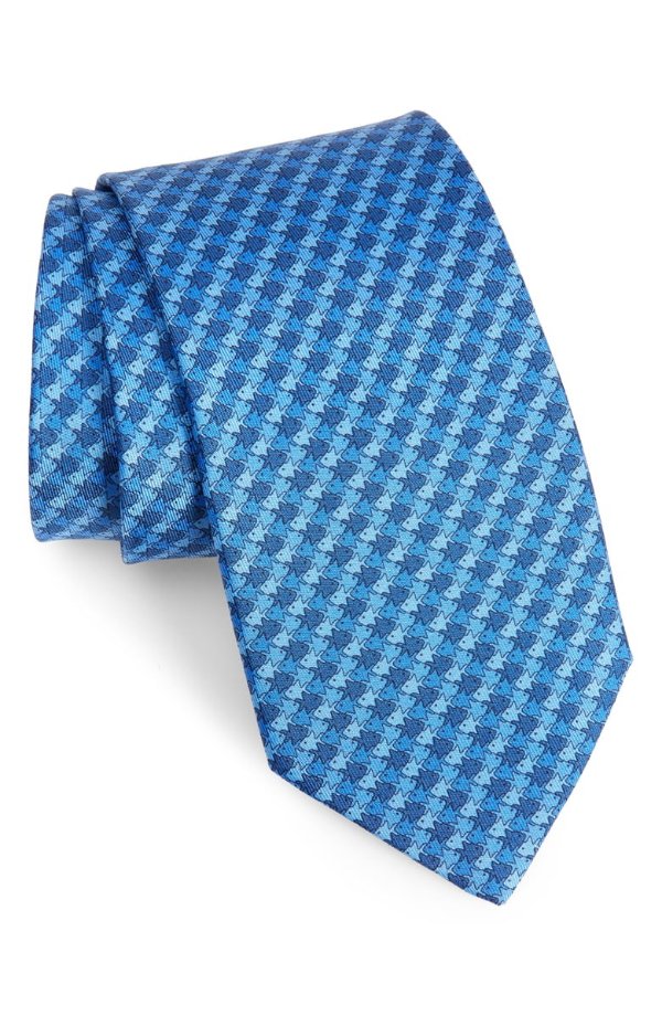Lucio Fish Pattern Silk Tie