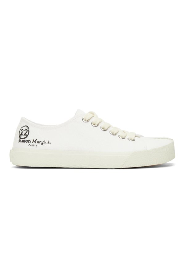 White Canvas Tabi Sneakers
