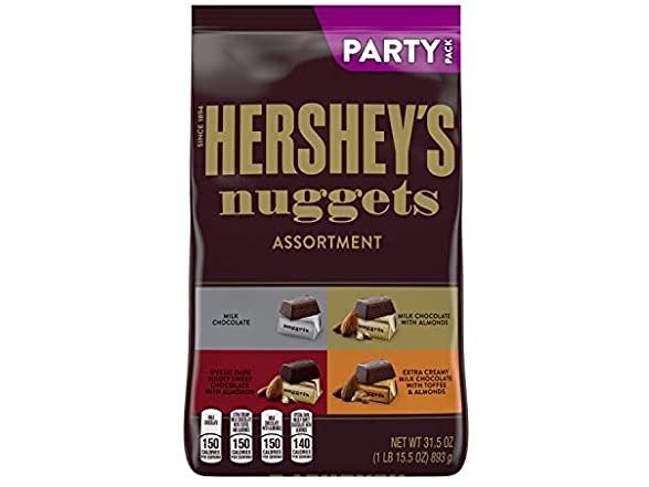 Nuggets Assorted Chocolate Candy, Bulk Party Bag, 31.5 oz
