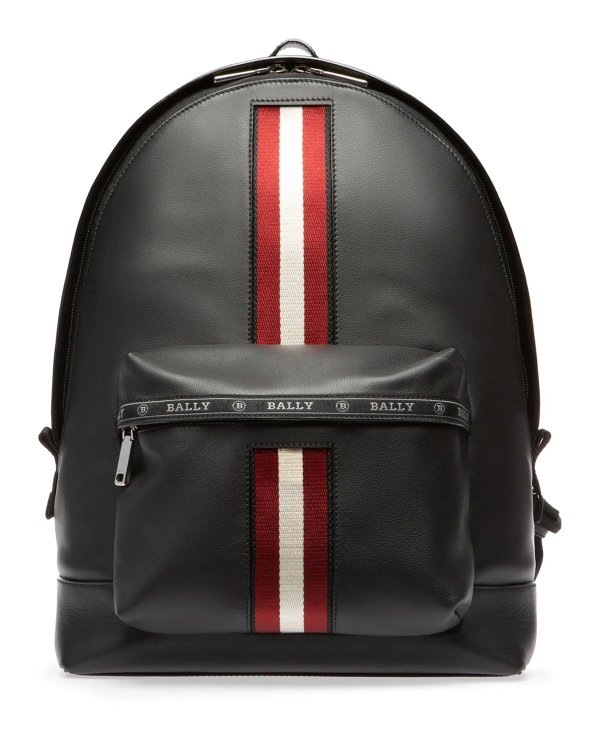 Men's Leather Trainspotting-Stripe Backpack