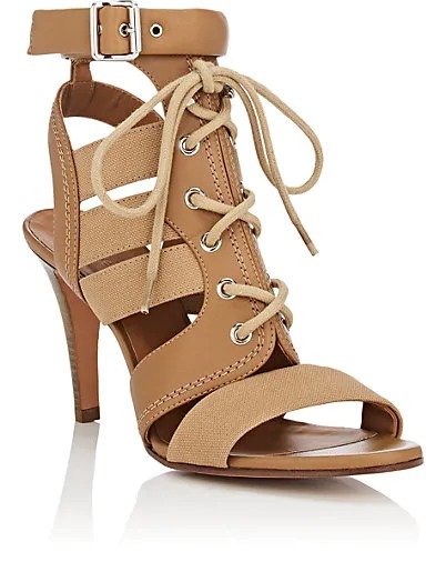 Buckle-Strap Canvas & Leather Sandals Buckle-Strap Canvas & Leather Sandals