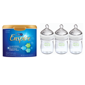 Enfamil Enspire Infant Formula, 20.5oz and NUK Simply Natural Bottles, 5oz, 3ct