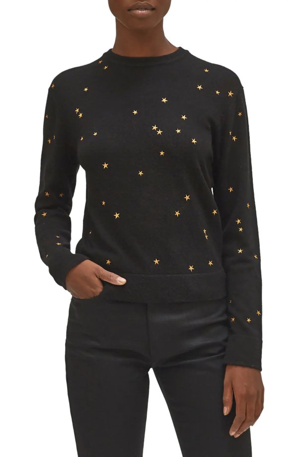 Nartelle Embroidered Star Sweater