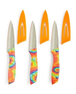 Tie-Dye 6-Pc. Paring Knives with Blade Guards