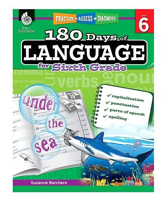 180 Days of Language for Sixth Grade Workbook