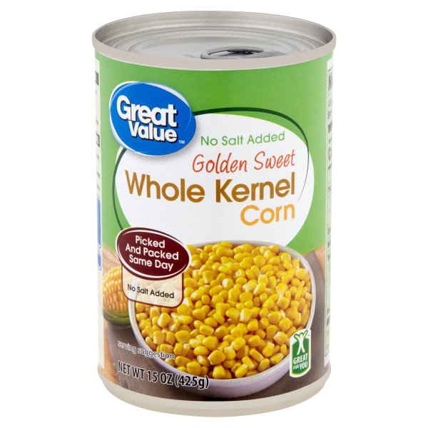 No Salt Added Golden Sweet Whole Kernel Corn, 15 oz