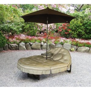 Mainstays Deluxe Orbit Chaise Lounge with Umbrella