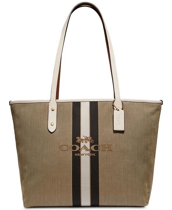 City Zip Tote With Horse And Carriage