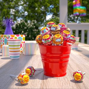 Chupa Chups Candy, Lollipops Mini, Bulk Candy Suckers for Kids, Holiday, Cremosa Ice Cream, 7 Assorted Flavors, Variety Pack for Gifting, Parties, Office, 240ct