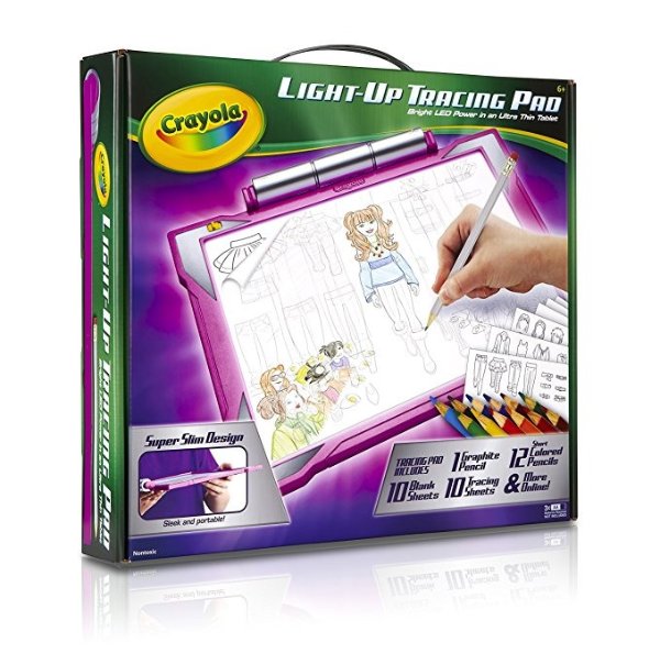 Light-up Tracing Pad Pink, Coloring Board for Kids, Gift, Toys for Girls, Ages 6, 7, 8, 9,10