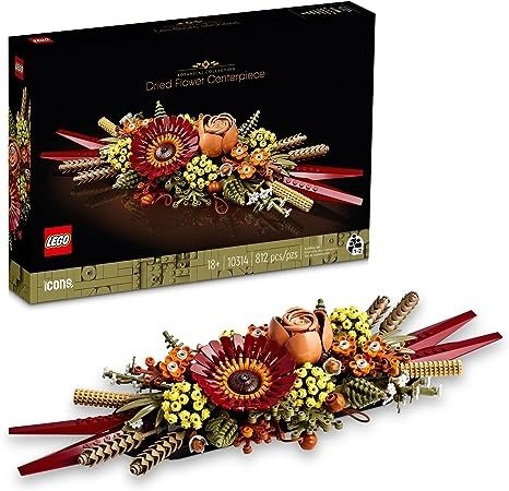 Icons Dried Flower Centerpiece 10314 Building Set for Adults (812 Pieces)