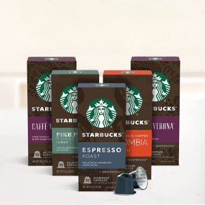 Starbucks by Nespresso, Intense Variety Pack 50-count single serve capsules, 10 of each flavor
