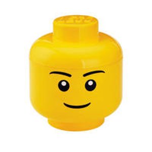 LEGO 乐高大号男孩头造型收纳罐