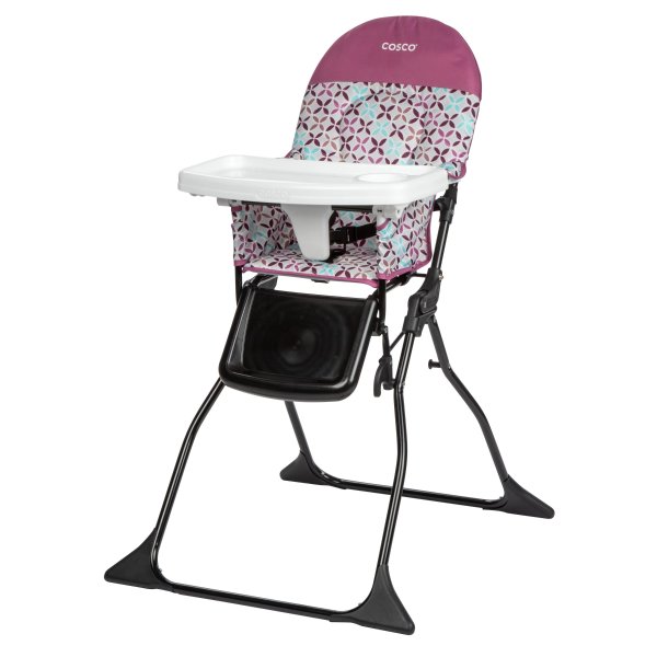 Simple Fold Full Size High Chair with Adjustable Tray, Free Spirit Purple