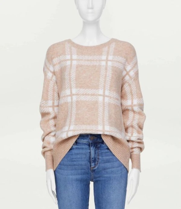 Plaid Jacquard Sweater
