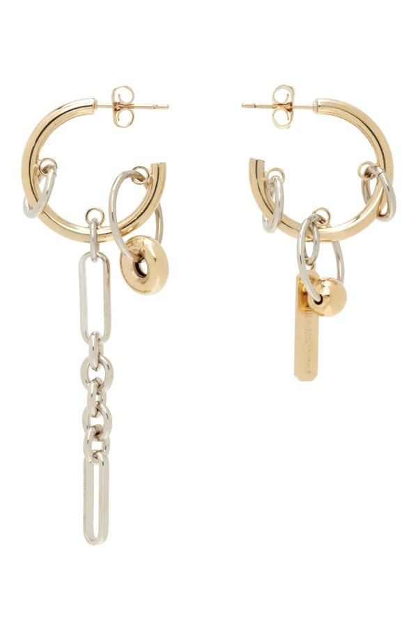 Silver & Gold Iris Earrings