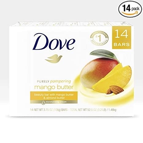 Beauty Bar To Moisturize Dry Skin With Mango Butter More Moisturizing Than Bar Soap 3.75 oz 14 Bars