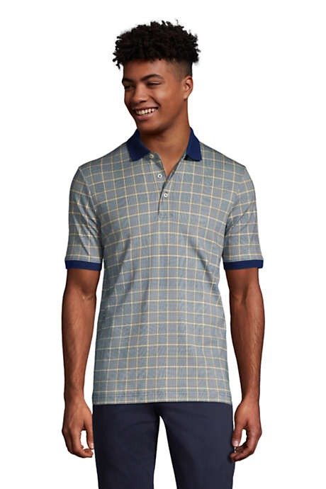 Men's Short Sleeve Jacquard Super Soft Supima Polo Shirt
