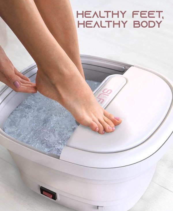 SLF Heated Portable Bubble Bath Foot Massager